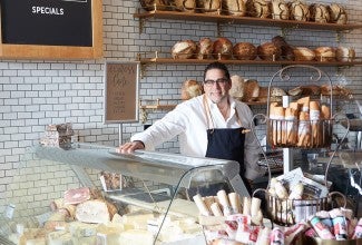 Mediterra owner Nick Ambeliotis behind the bakery counter