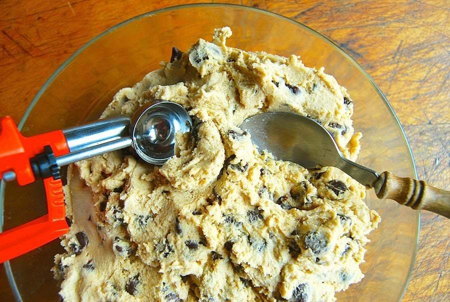 Chocolate Chip Scooped Cookie Dough Cookies, Recipe