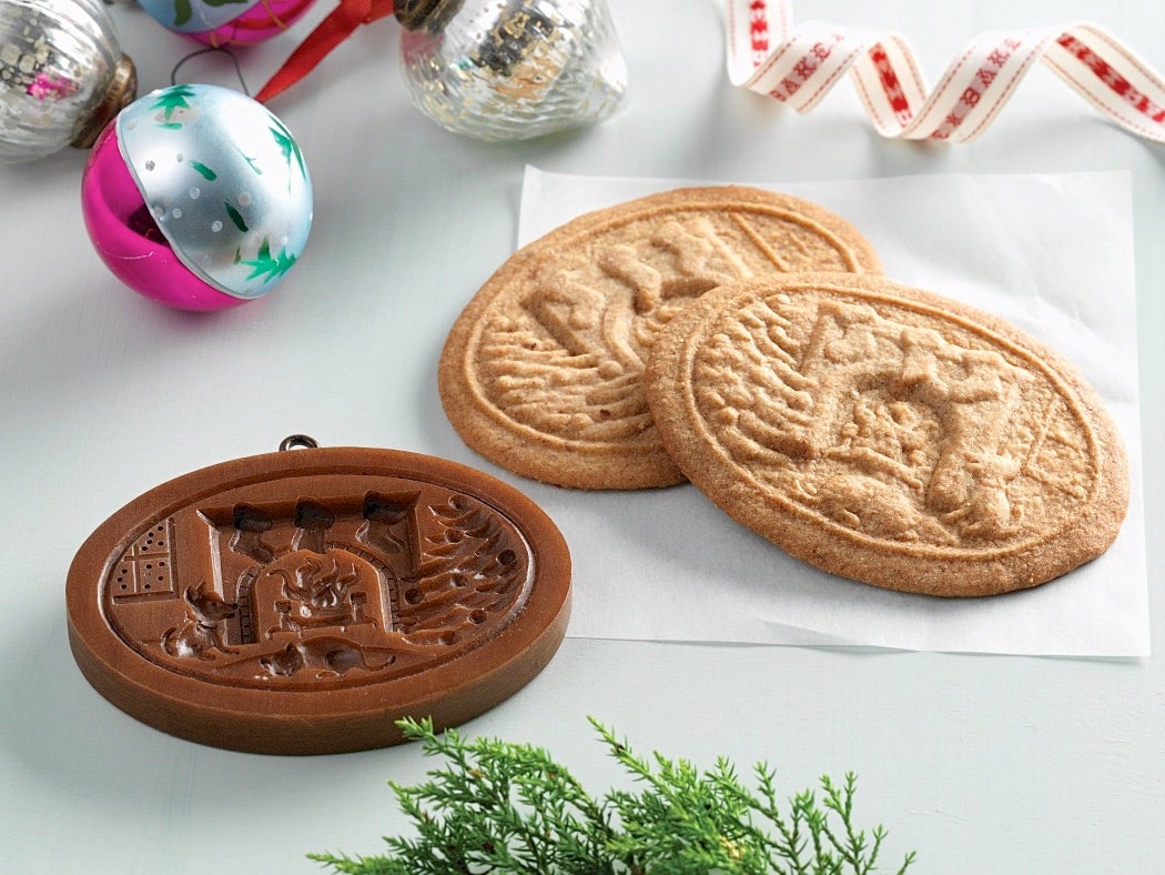 Raspberry Shortbread Mold-Carved Wood Gingerbread Biscuits Shortbread Mold