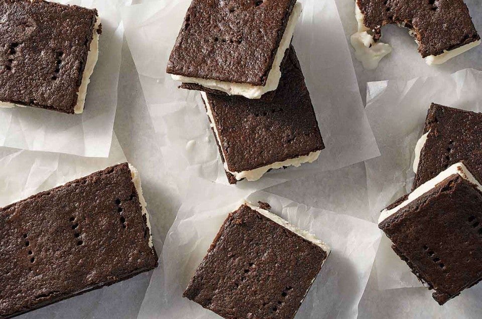 Chocolate ice cream sandwiches