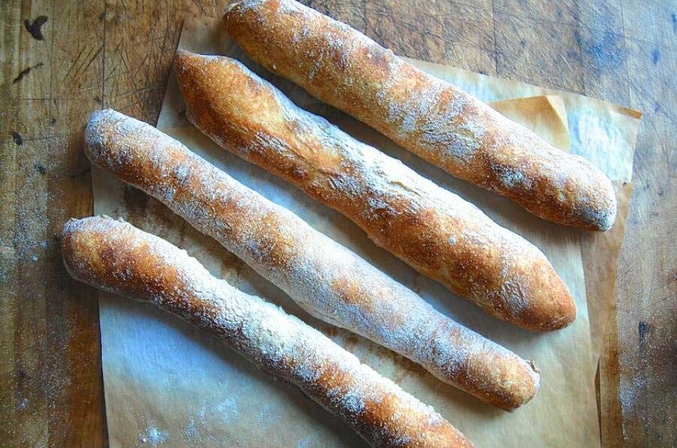 Four stirato loaves