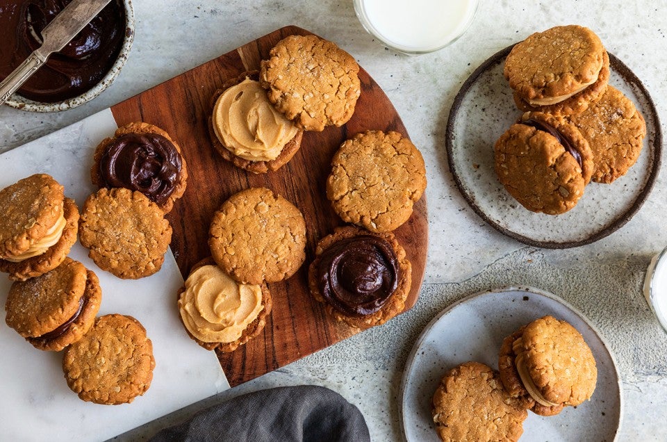  Peanut Butter-Oatmeal Sandwich Cookies - select to zoom