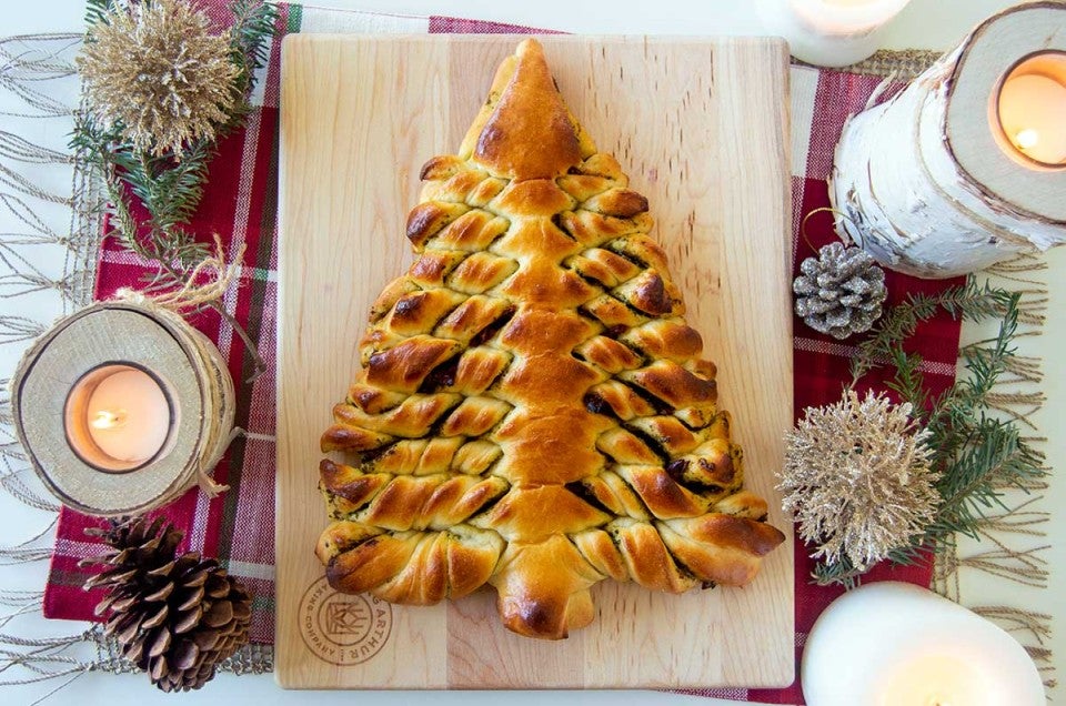 Mini Loaf Pan with Towel Set - Holiday Trees