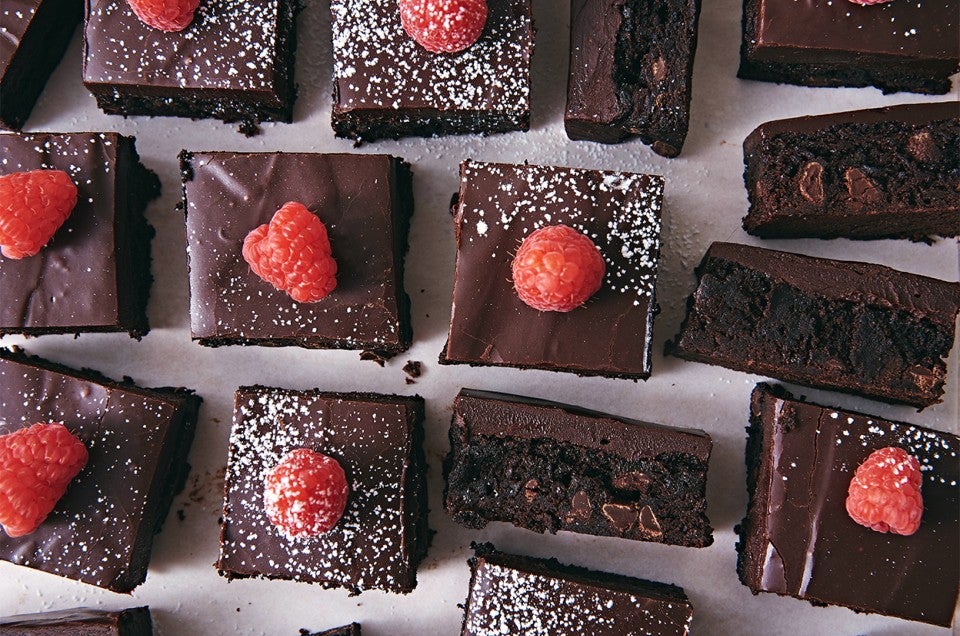 Chocolate And Raspberry Brownie Bars Recipe | King Arthur Baking