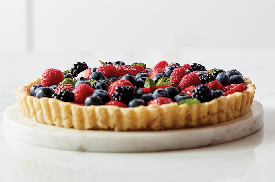 Raspberry and cream tart