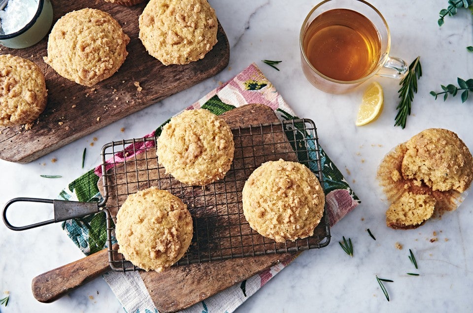 Rosemary Lemon Brown Butter Muffins - select to zoom