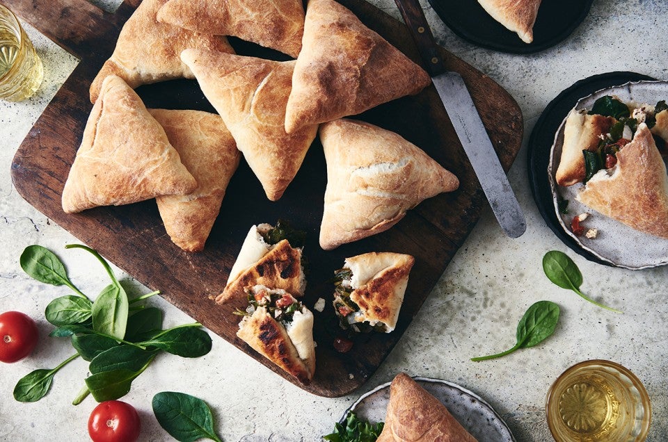 Spinach-Filled Lebanese Flatbreads - select to zoom