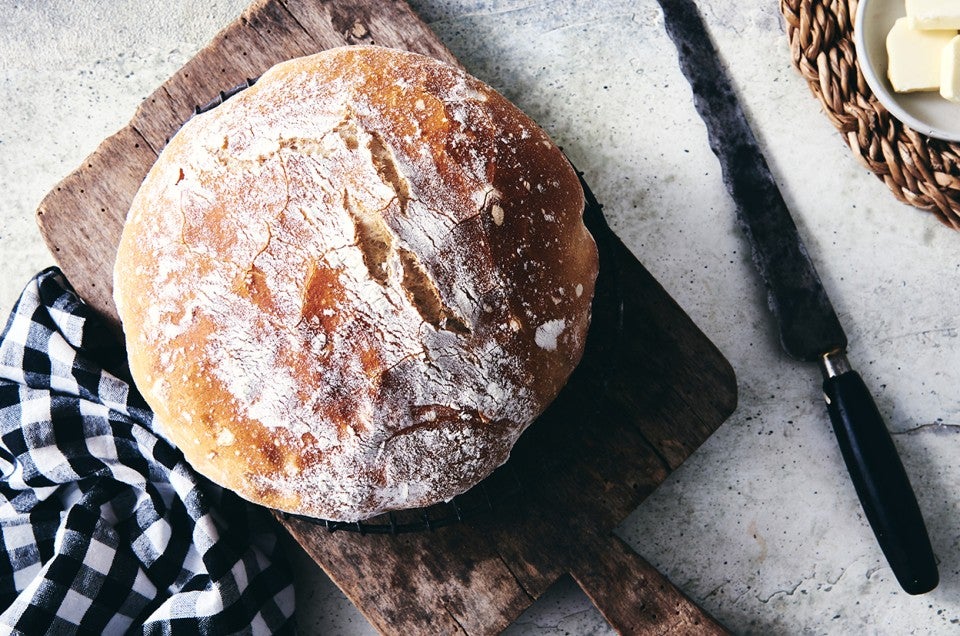 Easy No-Knead Sourdough Flavor Bread - select to zoom