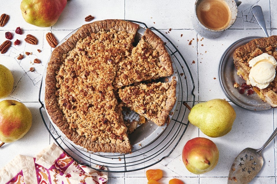 Autumn Pear Apricot And Cranberry Pie Recipe King Arthur Baking