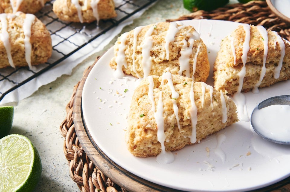 Toasted Coconut and Lime Scones - select to zoom