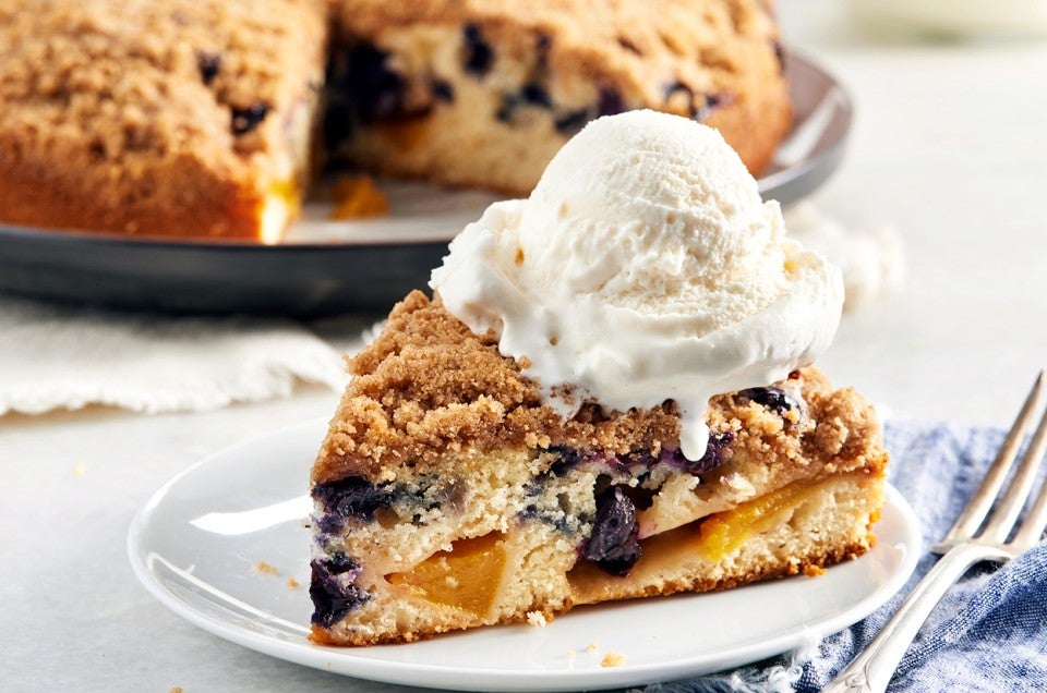 Sourdough Blueberry Breakfast Cake - Lovely Little Kitchen