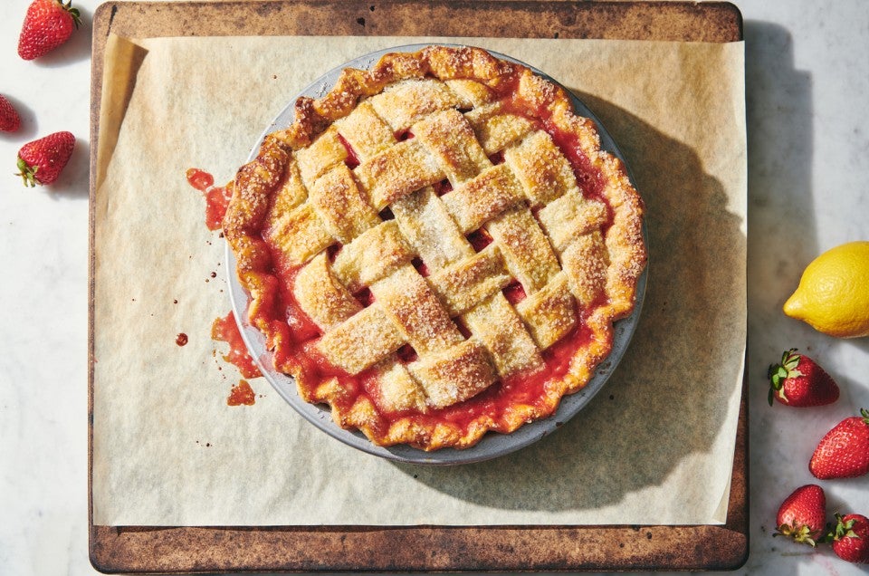 Pie baked on a pizza steel