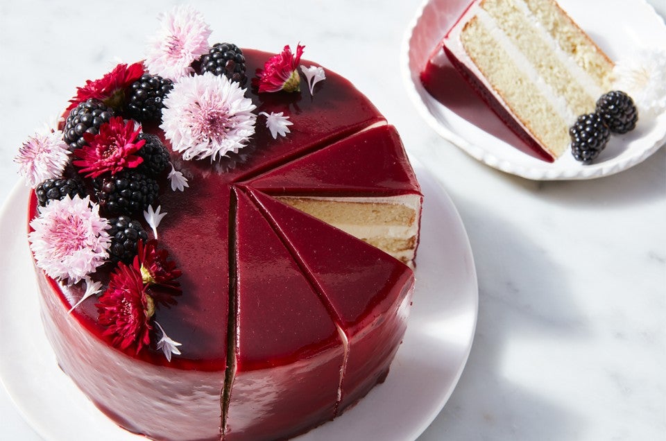 Blueberry Ricotta Cake with Lavender Glaze. - How Sweet Eats