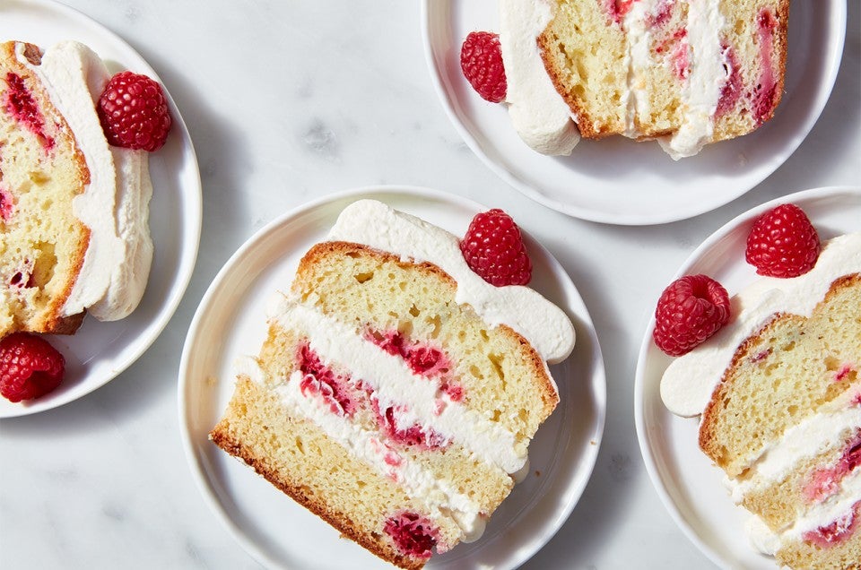 Raspberry and custard tea cake recipe | Australian Women's Weekly Food
