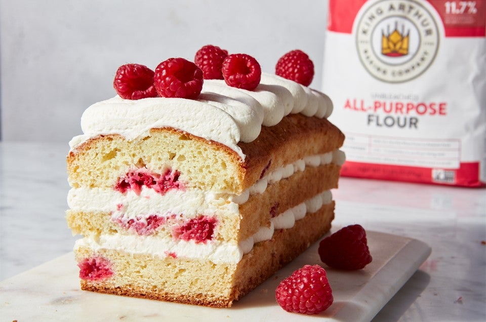 Raspberry Tea Cake with Mascarpone Cream Filling - select to zoom