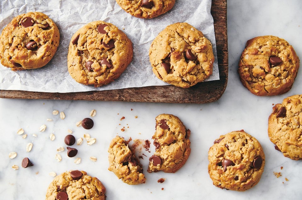 Chocolate Chunk Peanut Butter Oatmeal Cookies Recipe King Arthur Baking