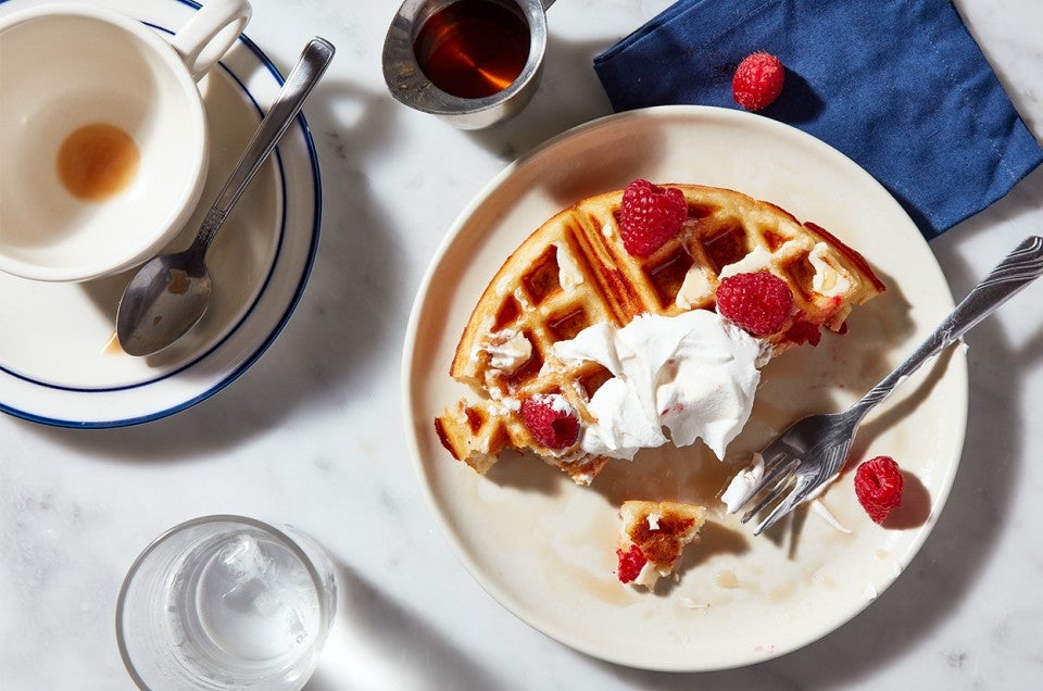 Gluten-Free Belgian Waffles made with baking mix