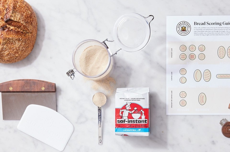 Instant yeast being measured