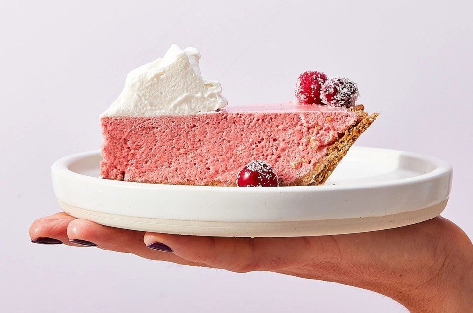 Slice of Cranberry Chiffon Pie