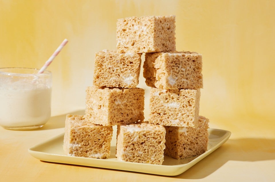 Brown Butter Dulce de Leche Rice Krispie Treats - Oh Sweet Basil