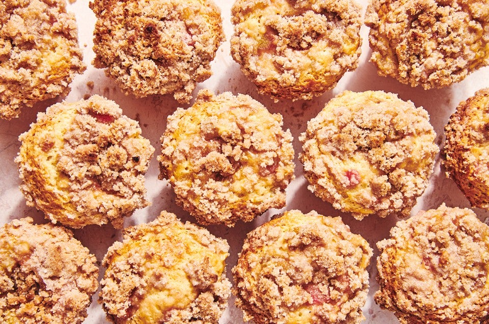 Rhubarb-Filled Streusel Muffins Recipe | King Arthur Baking