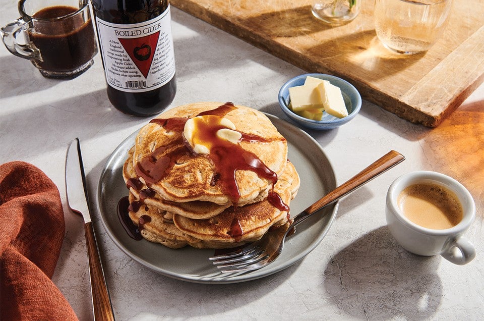 Apple Pancakes with Boiled Cider Syrup - select to zoom