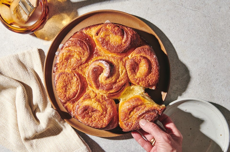 Brioche Cinnamon Rolls with Almond Cream - select to zoom