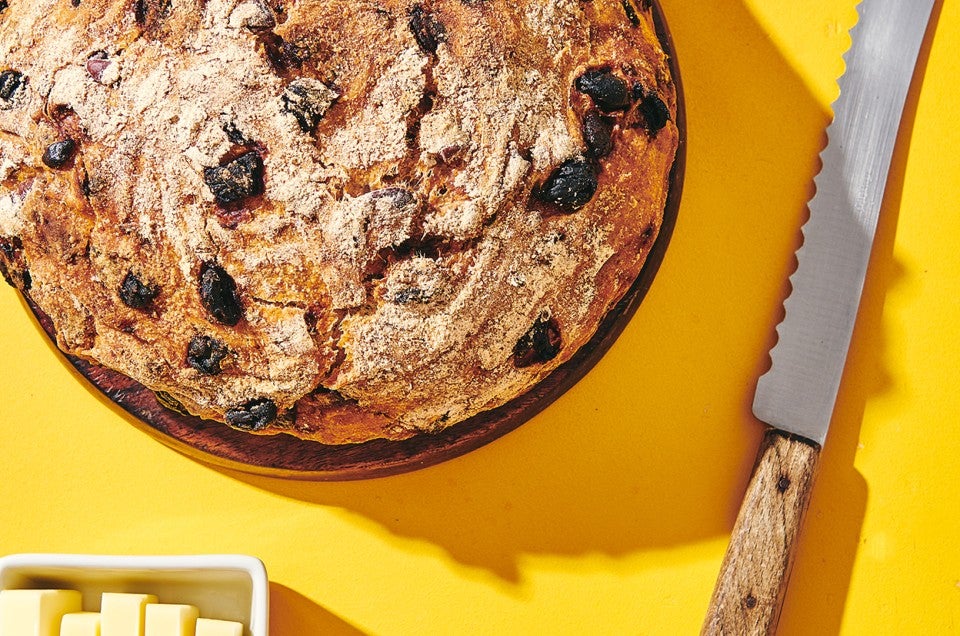 No-Knead Chocolate-Cherry Pecan Bread - select to zoom