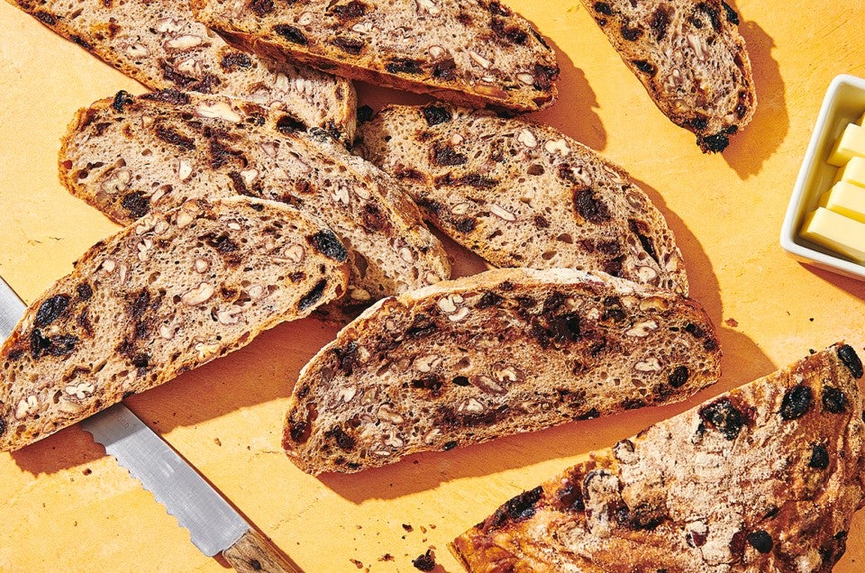 No-Knead Chocolate-Cherry Pecan Bread Recipe | King Arthur Baking