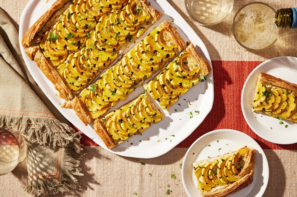 Delicata Squash Galette with Cheese and Herbs - select to zoom