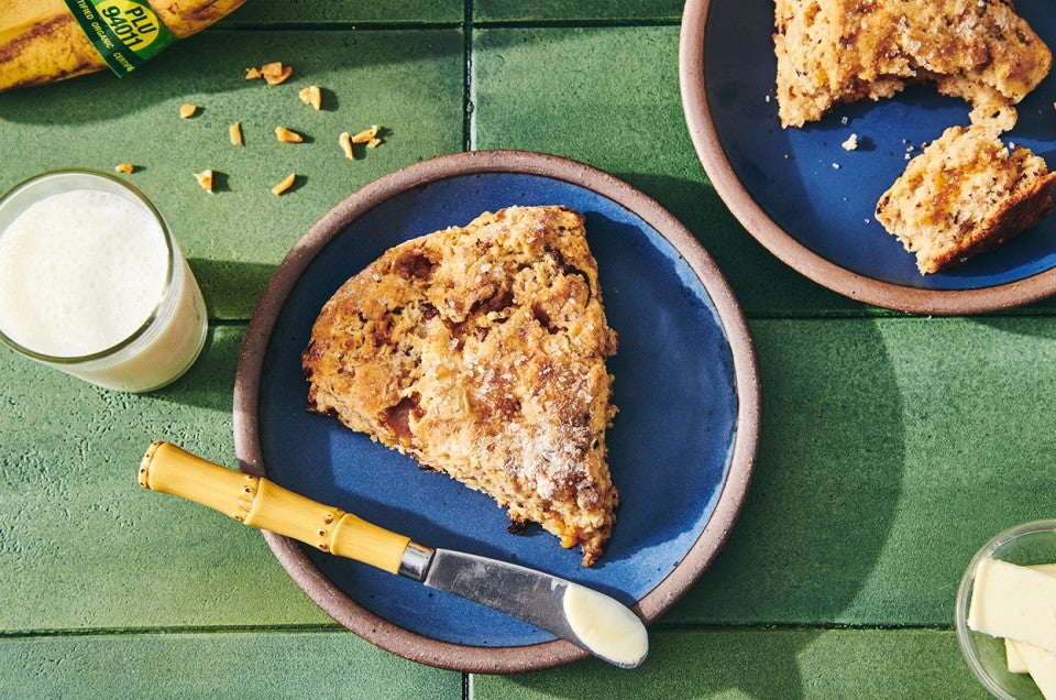 Banana Scones with Toffee Crunch - select to zoom