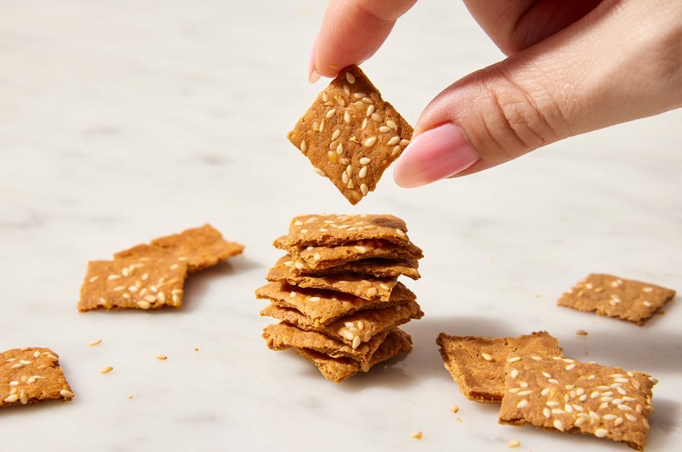 Easiest Sourdough Discard Crackers  - select to zoom