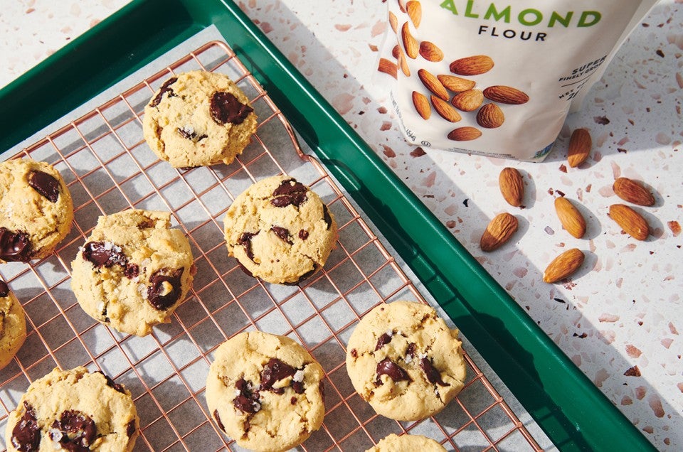 Gluten-Free Almond Flour Chocolate Chip Cookies - select to zoom