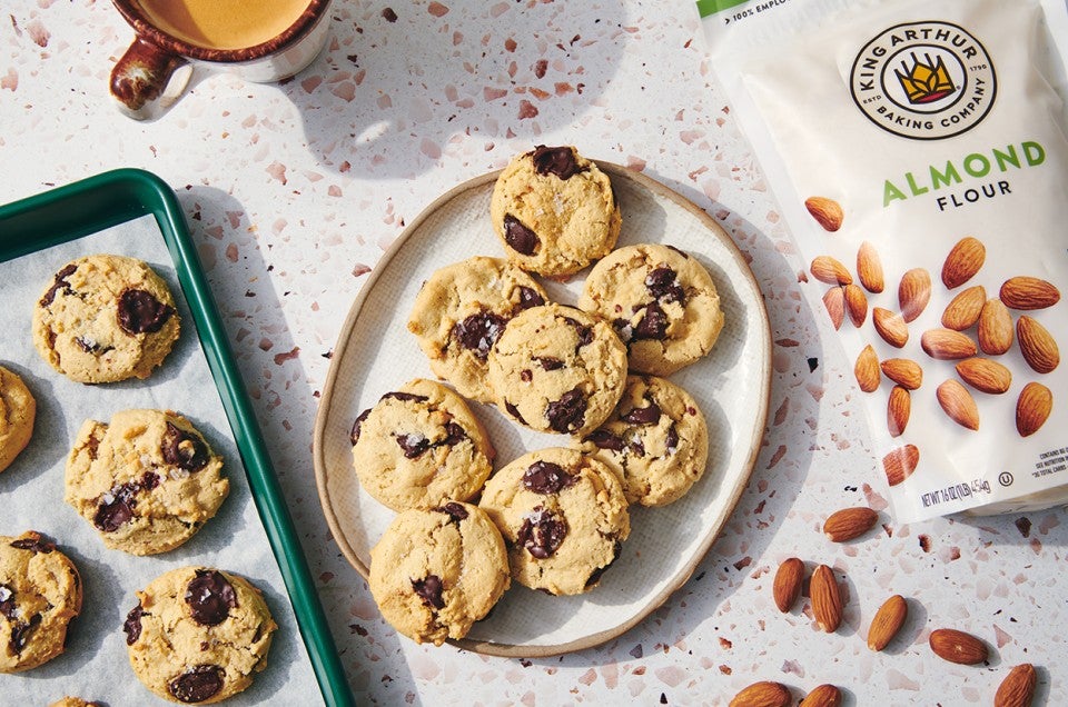 Gluten-Free Almond Flour Chocolate Chip Cookies - select to zoom
