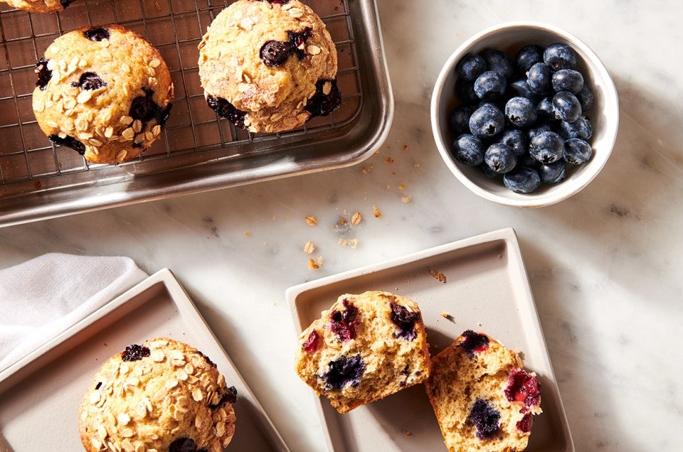 Blueberry Oat Breakfast Muffins  - select to zoom