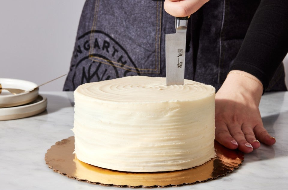 Cutting cake sideways