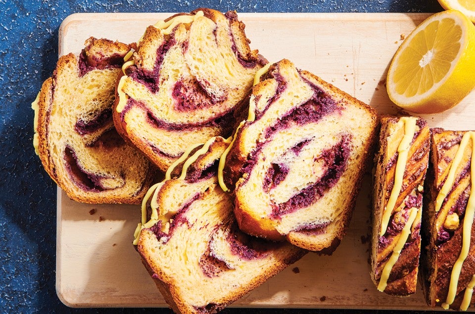 Lemon Blueberry Babka Buns - select to zoom