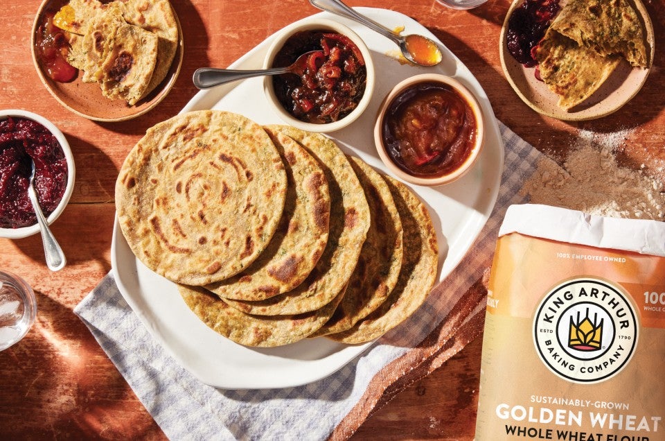 Flakey Paratha made with Golden Whole Wheat Flour
