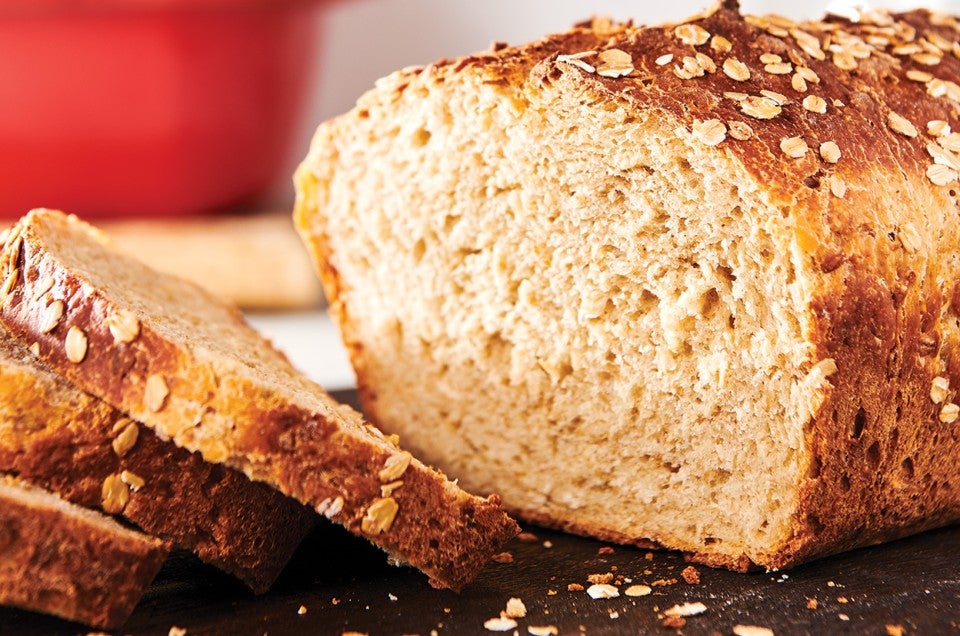 No-Knead Oat Bread  - select to zoom