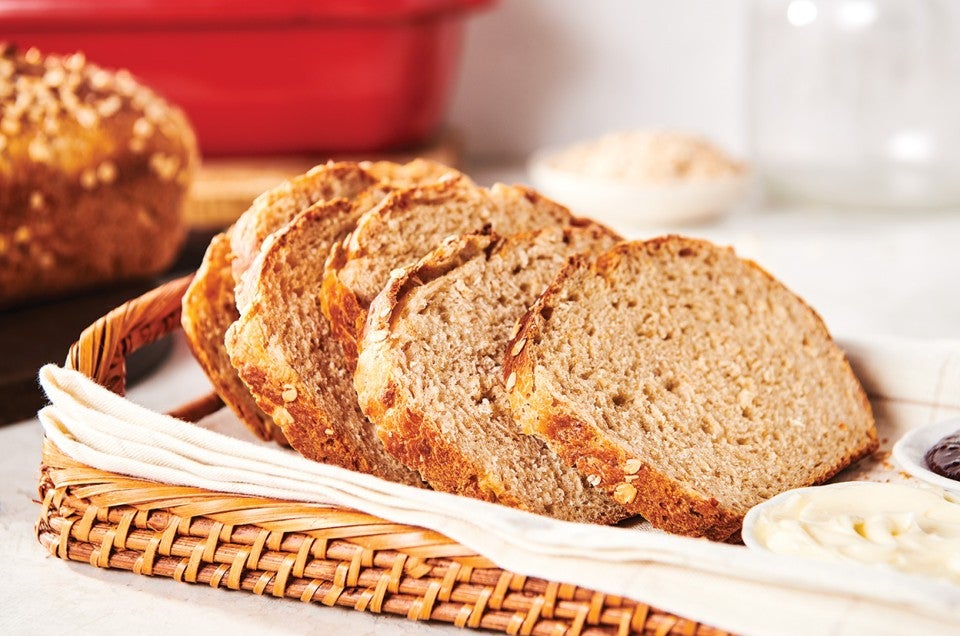 No-Knead Oat Bread  - select to zoom