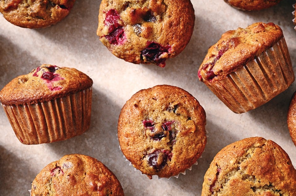 Sourdough Date Nut Cranberry Muffins  - select to zoom