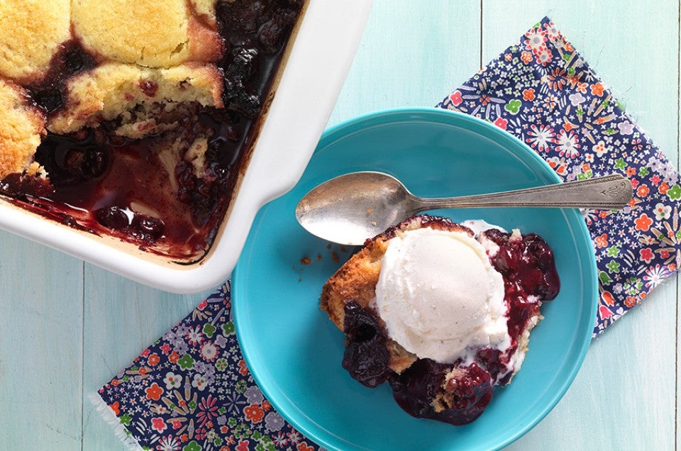 Almond Flour Berry Cobbler via @kingarthurflour