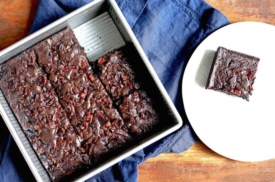 Bacon brownies via @kingarthurflour