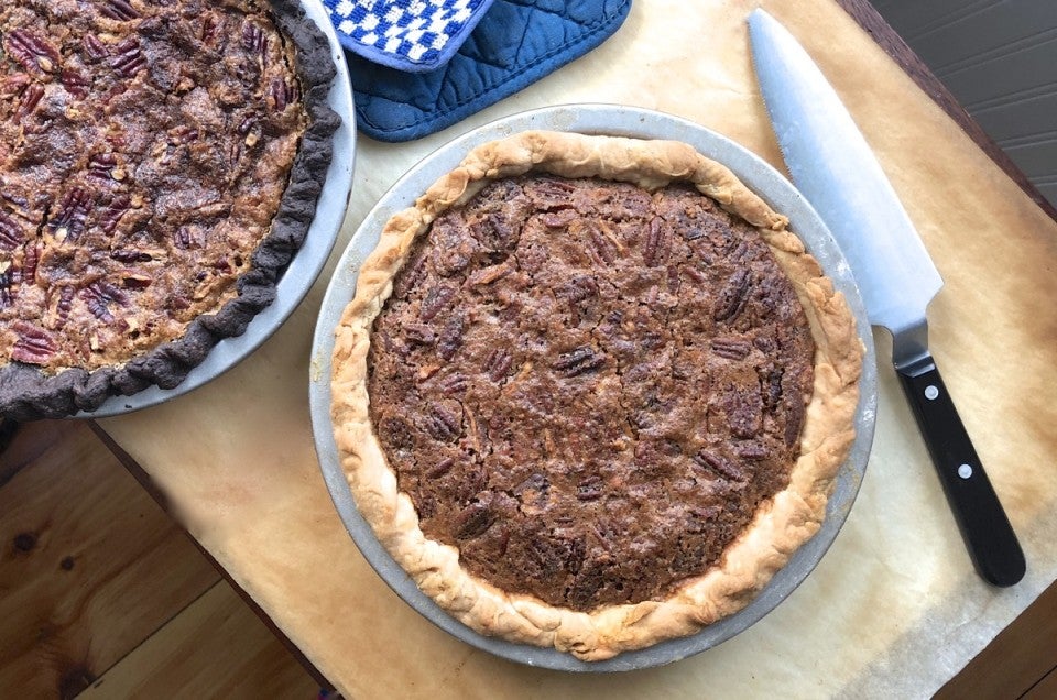 Holiday pecan pie via @kingarthurflour