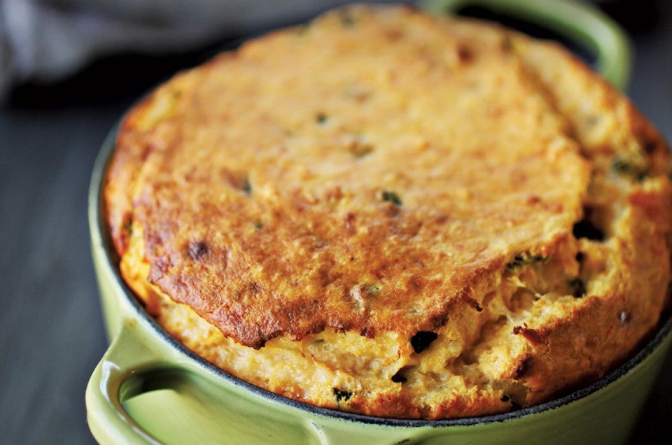 Smoked Gouda Spoonbread via @kingarthurflour