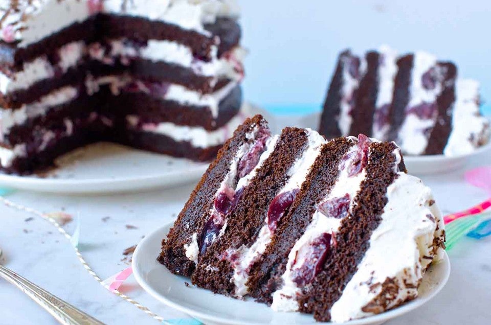 slice black forest gateau