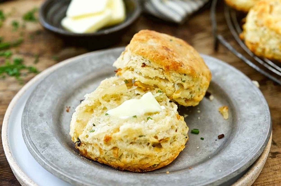 Caramelized Onion Sourdough Biscuits