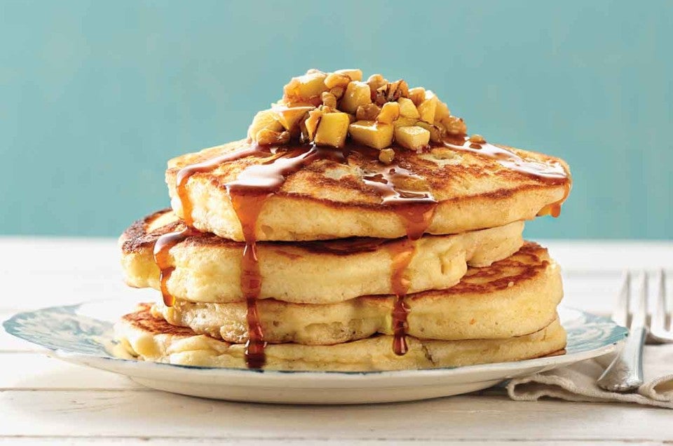 Apple Pancakes with Boiled Cider Syrup - select to zoom