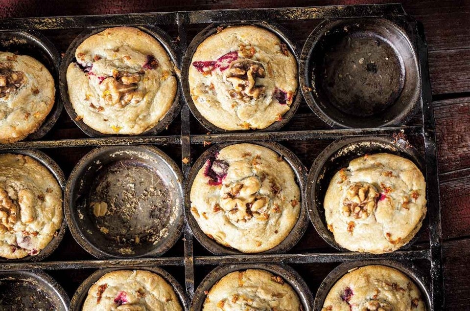 Blood Orange Cranberry Walnut Muffins