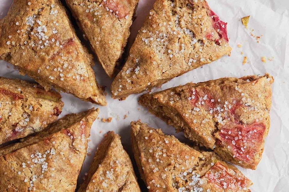 Roasted Rhubarb and Rye Scones